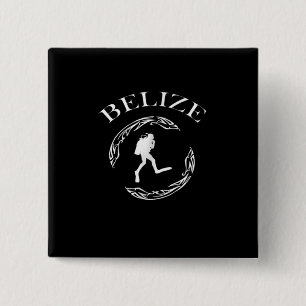 Vintage Diving Belise Scuba Ocean Costume Gift 15 Cm Square Badge