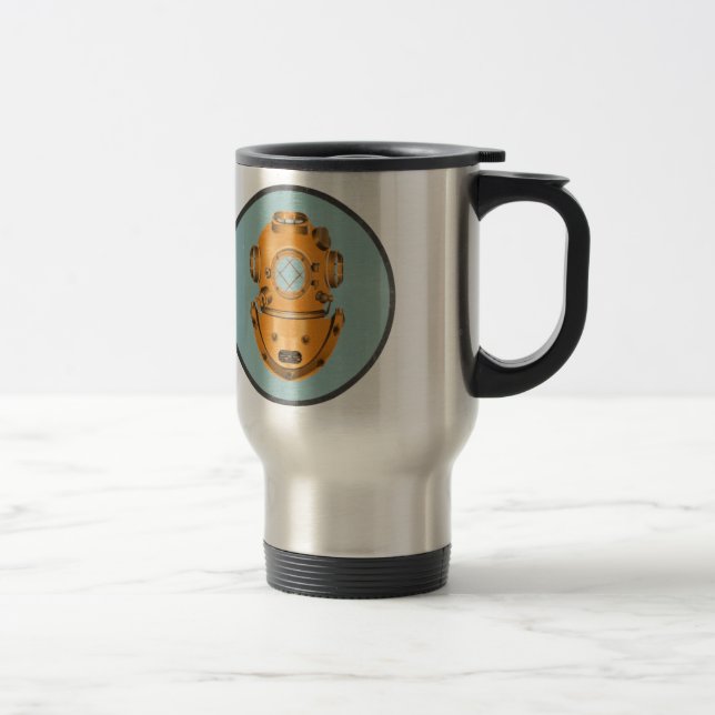 Vintage Diving Bell Travel Mug (Right)