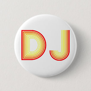 vintage DJ 6 Cm Round Badge