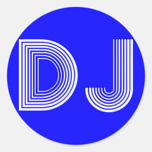 vintage DJ Classic Round Sticker