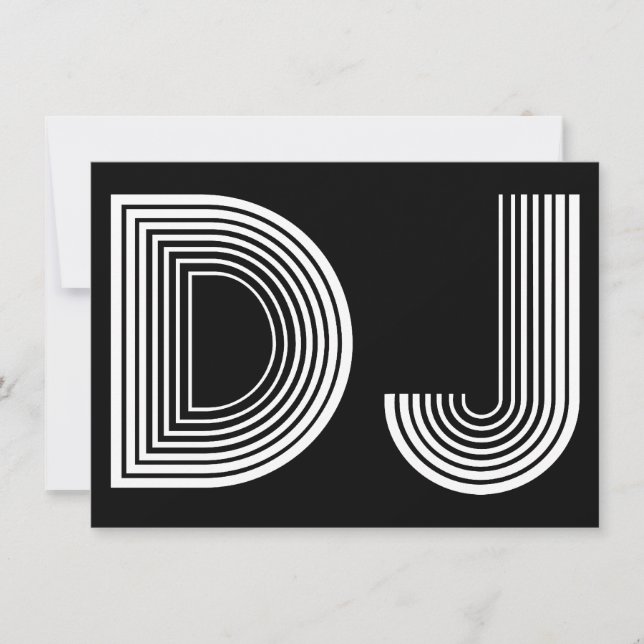 vintage DJ Invitation (Front)