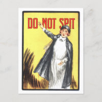 Vintage "Do Not Spit" Tuberculosis Poster