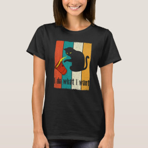 Vintage Do What I Want Black Cat Red Cup My Cat T-Shirt