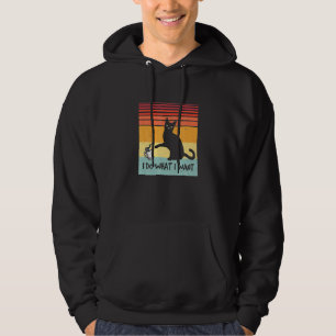 Vintage Do What I Want Vintage Black Cat Red Cup Hoodie