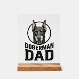 Vintage Doberman Dad Engraving Dog Lover Design_1 Acrylic Sign