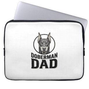 Vintage Doberman Dad Engraving Dog Lover Design_1 Laptop Sleeve