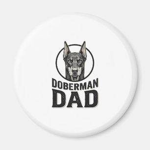 Vintage Doberman Dad Engraving Dog Lover Design_1 Magnet
