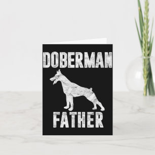 Vintage Doberman Dad Gift Dog Daddy Pinschers Card