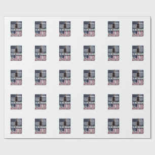 Vintage Doberman Dad Patriotic Dog Shirt Design_1 Wrapping Paper