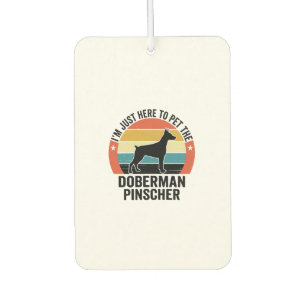 Vintage Doberman Pinscher Dog Lover Shirt Design Car Air Freshener
