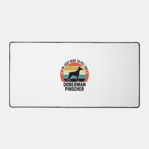 Vintage Doberman Pinscher Dog Lover Shirt Design Desk Mat