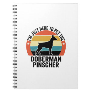 Vintage Doberman Pinscher Dog Lover Shirt Design Notebook