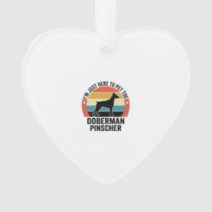 Vintage Doberman Pinscher Dog Lover Shirt Design Ornament