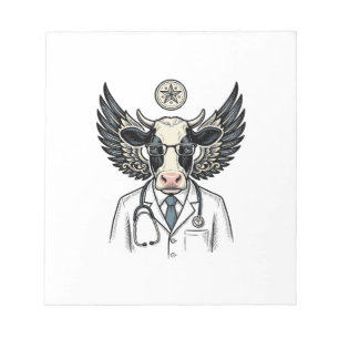 Vintage Doctor Cow Vector Shirt Design_1 Notepad