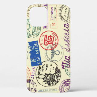 Vintage Document: Stamp Set Collection. iPhone 12 Case