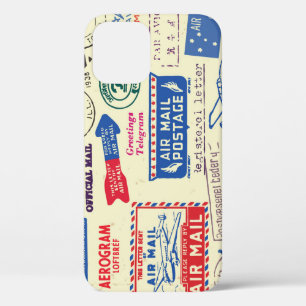 Vintage Document Stamp Set Design. iPhone 12 Case