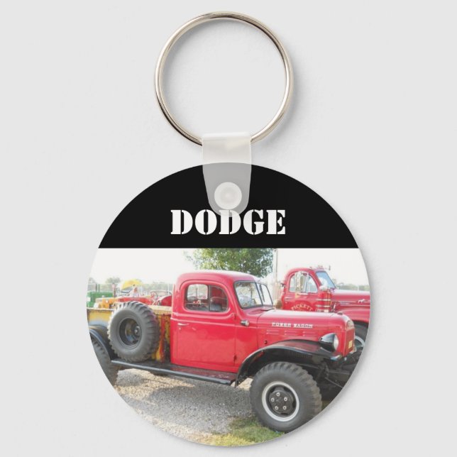 Vintage Dodge Truck Key Ring (Front)