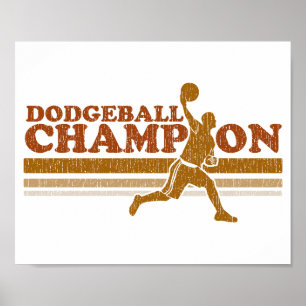 Vintage Dodgeball Champion Poster