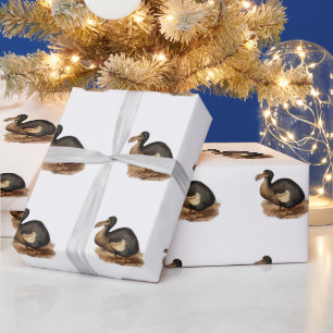 Vintage Dodo Bird Illustration Wrapping Paper