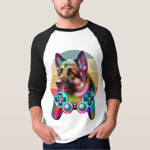 vintage dog and gamer console T-Shirt