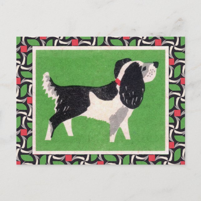 Vintage Dog Art Postcard (Front)