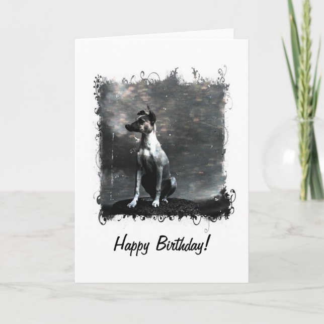 Vintage Dog Birthday Card (Front)