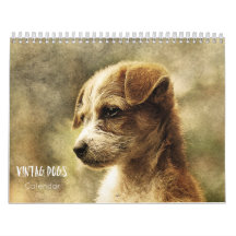 vintage dog calendar 2023