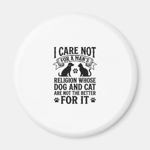 Vintage Dog Cat Religion Quote Pet Lover Design_1 Magnet