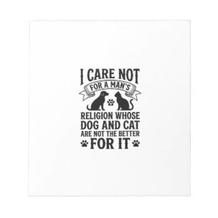 Vintage Dog Cat Religion Quote Pet Lover Design_1 Notepad