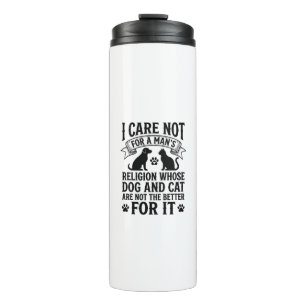 Vintage Dog Cat Religion Quote Pet Lover Design_1 Thermal Tumbler
