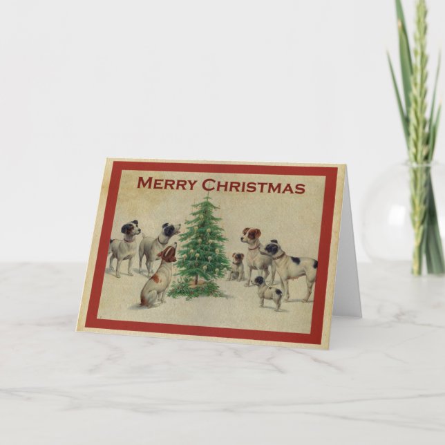 Vintage Dog Christmas Card (Front)
