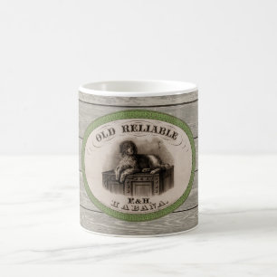 Vintage Dog Cigar Label Coffee Mug