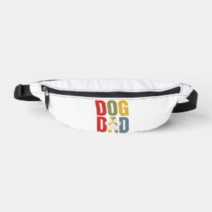 Vintage Dog Dad Paw Print Retro Typography Shirt_1 Bum Bags