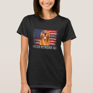 Vintage Dog Dad Retro Golden Retriever Dad Father' T-Shirt