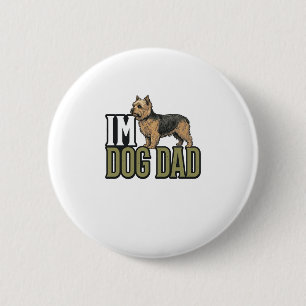 Vintage Dog Dad Terrier Engraving Shirt Design_1 6 Cm Round Badge