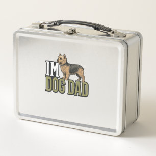 Vintage Dog Dad Terrier Engraving Shirt Design_1 Metal Lunch Box