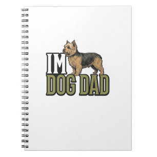 Vintage Dog Dad Terrier Engraving Shirt Design_1 Notebook