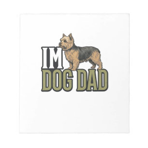 Vintage Dog Dad Terrier Engraving Shirt Design_1 Notepad