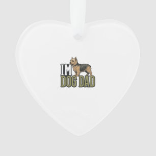 Vintage Dog Dad Terrier Engraving Shirt Design_1 Ornament