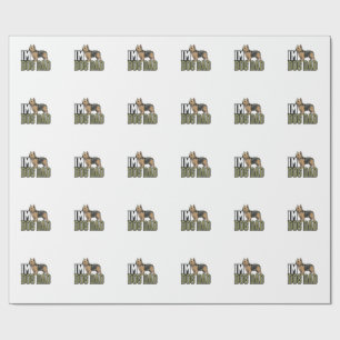 Vintage Dog Dad Terrier Engraving Shirt Design_1 Wrapping Paper