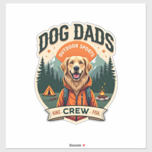 Vintage Dog Dads Outdoor Sports Crew Golden Retrie