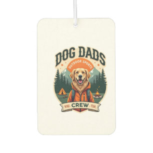 Vintage Dog Dads Outdoor Sports Crew Golden Retrie Car Air Freshener