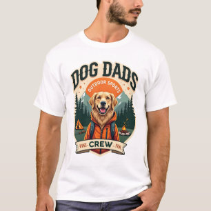 Vintage Dog Dads Outdoor Sports Crew Golden Retrie T-Shirt