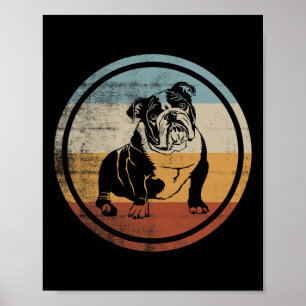 Vintage Dog Design English Bulldog Poster