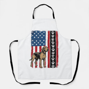 Vintage Dog Flag Paw Print Patriotic Shirt Design_ Apron