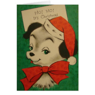 Vintage Dog Ho Ho It's Christmas