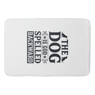 Vintage Dog Is God Spelled Backward Shirt Design_1 Bath Mat
