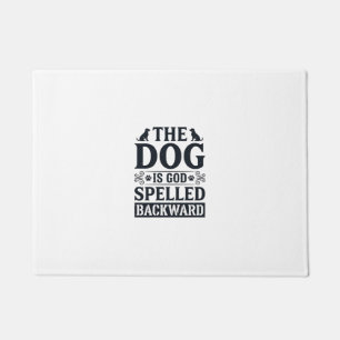Vintage Dog Is God Spelled Backward Shirt Design_1 Doormat