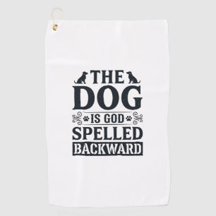 Vintage Dog Is God Spelled Backward Shirt Design_1 Golf Towel