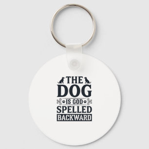 Vintage Dog Is God Spelled Backward Shirt Design_1 Key Ring